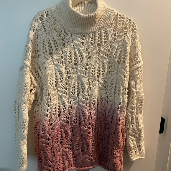 Free People Dip Dyed Chunky Turtleneck Sweater - Picture 2 of 4